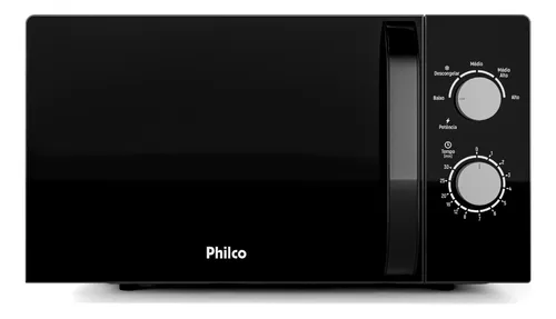 Micro-ondas Philco 20L Preto Painel Mecânico PMO23M