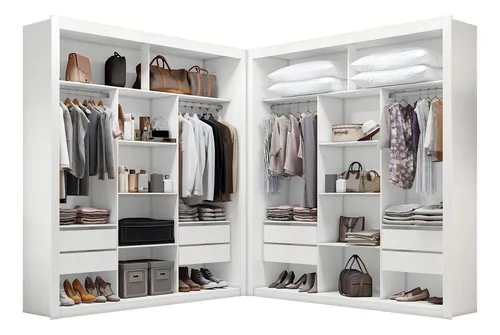 closet-casal-sem-portas-8-gavetas-paris-duo-premium - Imagem