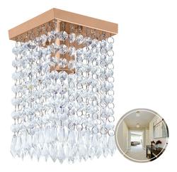 lustre-clearcrilic-aurora-de-cristal-acrilico-quadrado-cobre - Imagem