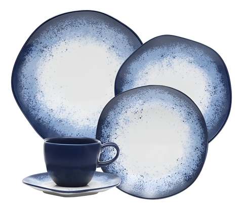 Aparelho De Jantar 20 Peças Galapagos Ryo Oxford Porcelana