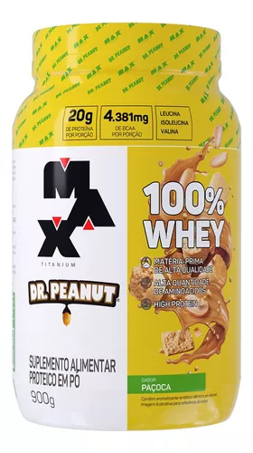 100-whey-max-titanium-x-dr-peanut-900g-pacoca-max-titanium - Imagem