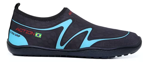 sapatilha-aquatica-neoprene-hibrida-praia-pesca-ciclismo - Imagem