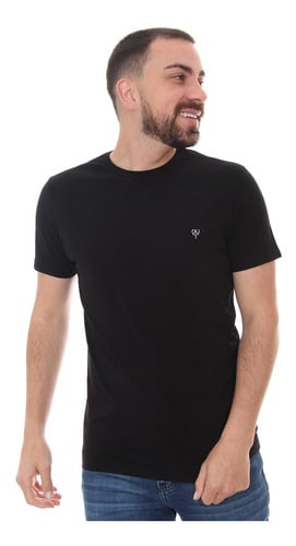 camiseta-calvin-klein-jeans-new-mono-logo-re-issue-preta - Imagem