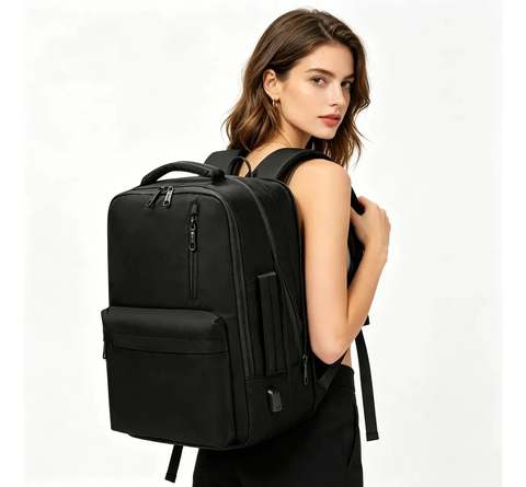 Mochila para Notebook Feminina Expansível de 25L a 40L, com USB e Impermeável
