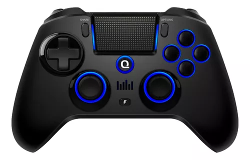 controle-para-ps4-ps3-joystick-sem-fio-qrd-spark-n5-preto-para-pc-ios-android-hall-effect-gamepad - Imagem
