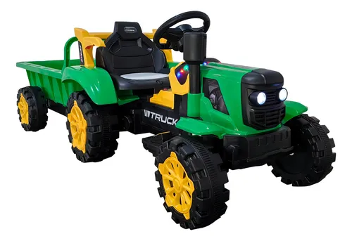 Bang Toys Trator Elétrico com Caçamba 12v Recarregável Verde