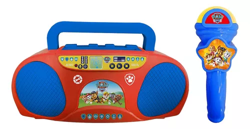 boombox-e-karaoke-patrulha-canina-infantil-candide-pnkm - Imagem