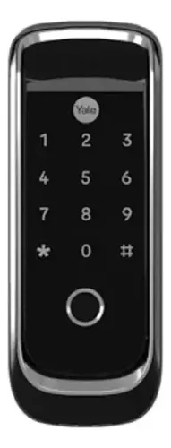 Fechadura Digital Yale Ybl 410b Sobrepor Biometria Aplicativo Bluetooth Preta E Prata Preta E Prata