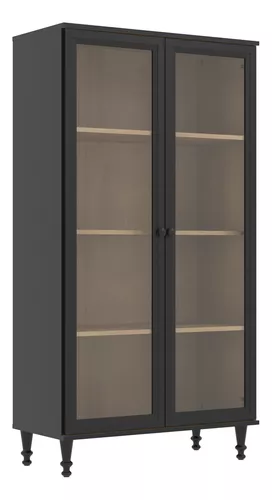 cristaleira-ditalia-2-portas-e-957-preto-cozy - Imagem