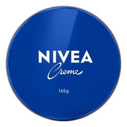 NIVEA Creme Hidratante Lata 145g, Hidratação Profunda 24h, Corporal, Uso Diário, Multibenefícios, Todas as Peles