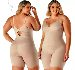 cinta-body-modelador-macaquinho-plus-size-com-perna-350725 - Imagem
