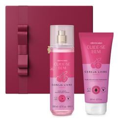 combo-presente-dia-dos-namorados-cereja-livre-body-splash-200ml-locao-corporal-400ml-caixa-de-presente - Imagem