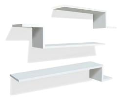 kelan-3-prateleiras-z-suspensa-para-quarto-sala-decorativa-cor-branco - Imagem