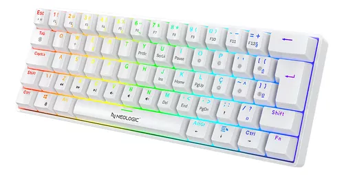 teclado-gamer-mecanico-neologic-precision-pro-polar-60-rgb - Imagem