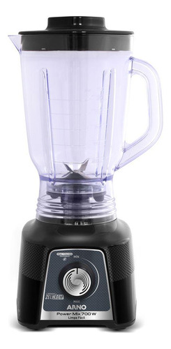 Liquidificador Arno Powermix 700w Lq35, Preto, Com 4 Lâminas Zelkrom, Tecnologia Limpa Fácil E Controle De Velocidade Comfort Control, 110v