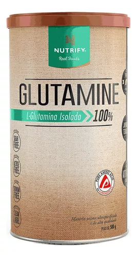 glutamine-l-glutamina-isolada-100-sem-sabor-500g-nutrify - Imagem
