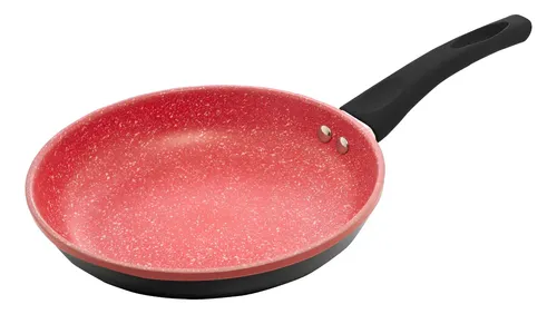 Frigideira De Indução Em Alumínio Com Revestimento Cerâmico Grande Indução Chef Pro Vermelha 24cm Lyor
