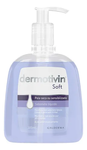 sabonete-liquido-facial-pele-seca-dermotivin-soft-300ml - Imagem