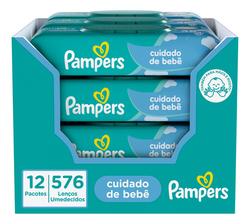 lencos-umedecidos-cuidado-de-bebe-576-unidades-pampers-q1tb - Imagem