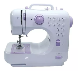 mini-maquina-de-costura-reta-lanmax-lm-505a-portatil-branca-110v220v - Imagem
