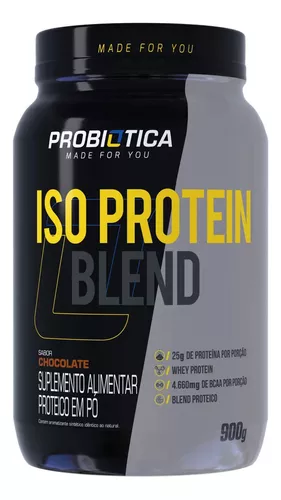 iso-protein-blend-pote-900g-probiotica-sabor-baunilha - Imagem