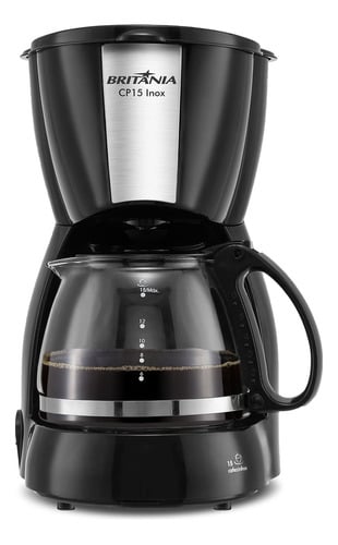 cafeteira-britania-cp15-vidro-preto-com-inox-127v - Imagem