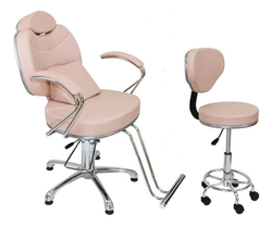 cadeira-poltrona-reclinavel-salao-maquiagem-mocho-lombar - Imagem