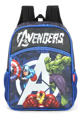 Mochila Costas Escolar Avengers Is42331ag Preto Liso