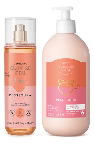 kit-cuide-se-bem-pessegura-body-splash-200ml-locao-400ml - Imagem