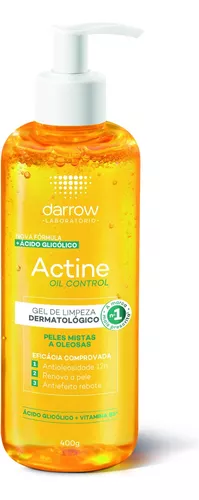 gel-de-limpeza-facial-actine-oil-control-antioleosidade-com-acido-glicolico-e-vitamina-b5-400g-darrow - Imagem