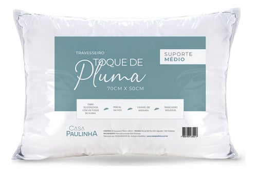 travesseiro-toque-pluma-70x50-medio-percal-algodao-180-fios-cor-branco - Imagem