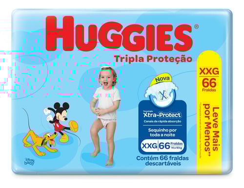 huggies-fraldas-descartaveis-tripla-protecao-66-unidades-xxg - Imagem