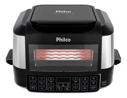 Fritadeira Elétrica Air Fryer Philco PAF12A Barbecue Digital 12L Preta - 220V