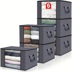 Kit6 Saco Organizador Guarda Roupa Dobrável Edredom Cobertor
