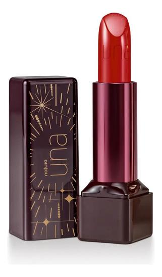 Batom Vermelho 02-natura Una Brilhante Longa Duração Fps25 3,8g