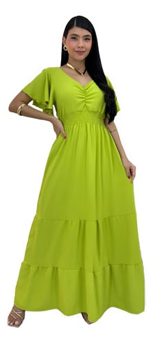 vestido-longo-feminino-de-manguinhas-multiuso-de-luxo - Imagem