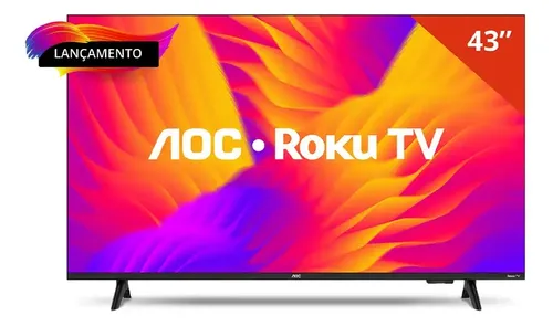Smart Tv Aoc Led 43 Full Hd Wi-fi Roku Tv Sem Bordas