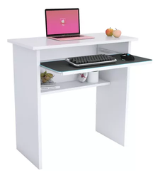 mesinha-computador-multiuso-quarto-sala-escritorio-branco - Imagem