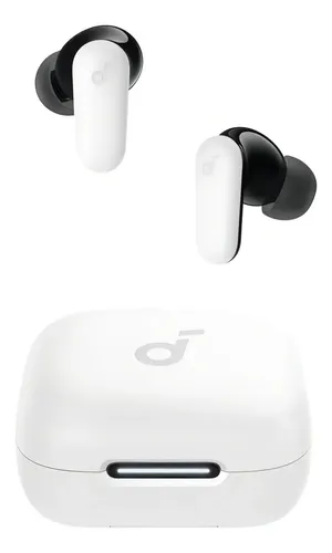 Fone de Ouvido Bluetooth 5.4 soundcore P30i da Anker, Cancelamento de Ruído Adaptativo, Graves Poderosos, 45H de Reprodução, Estojo 2-em-1 com Suporte para Smartphone, IP54, Fone sem fio TWS, Branco