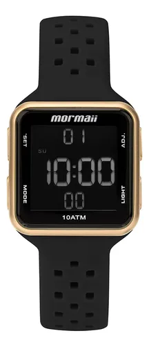 Relógio Mormaii Feminino Digi Dourado - Mo19800/8d Preto