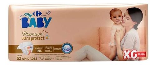 fralda-descartavel-carrefour-my-baby-xg-52-unidades-tamanho-extra-grande-xg - Imagem