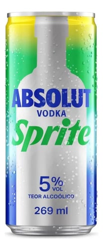 Pack Bebida Mista Alcoólica Absolut Vodka Sprite - 6 Unidades De Lata 269ml