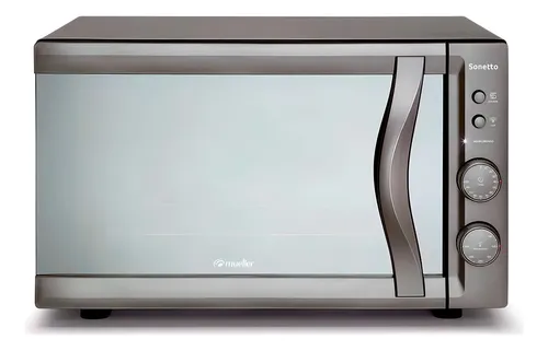 forno-eletrico-de-bancada-mueller-sonetto-44l-com-vidro-espelhado-127v-prata - Imagem