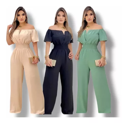 macacao-feminino-longo-pantalona-ciganinha-acinturado - Imagem