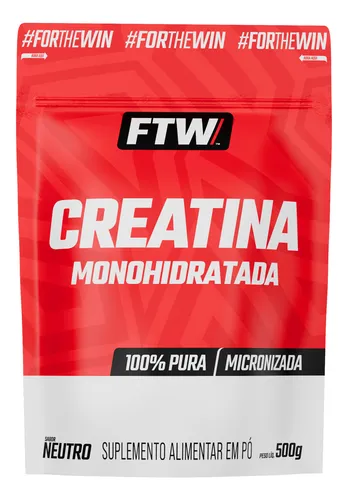 Creatina Pura 500g Refil Monohidratada Ftw - Sem Sabor Explosão De Energia, Força E Resistência - Absorção Rápida Para Ganho De Massa E Performance