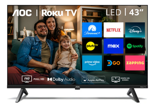 tv-led-aoc-roku-43-fhd-smart-tv-43x5045 - Imagem