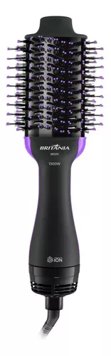 escova-secadora-de-cabelos-britania-4-em-1-1300w-bes35-preto-bivolt - Imagem