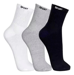 12-pares-meias-masculina-cano-alto-grossa-algodao-oferta - Imagem