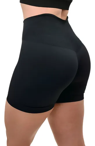 shorts-levanta-bumbum-academia-sem-costura-original-lupo - Imagem