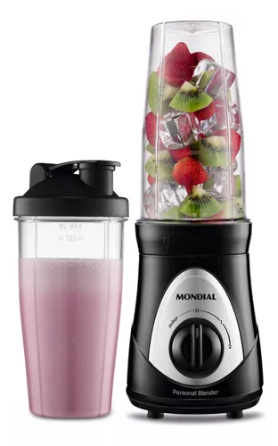 liquidificador-portatil-mondial-personal-blender-dg-01-750-ml-preto-e-prata-com-jarra-de-plastico-110v - Imagem